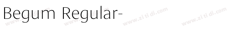 Begum Regular字体转换